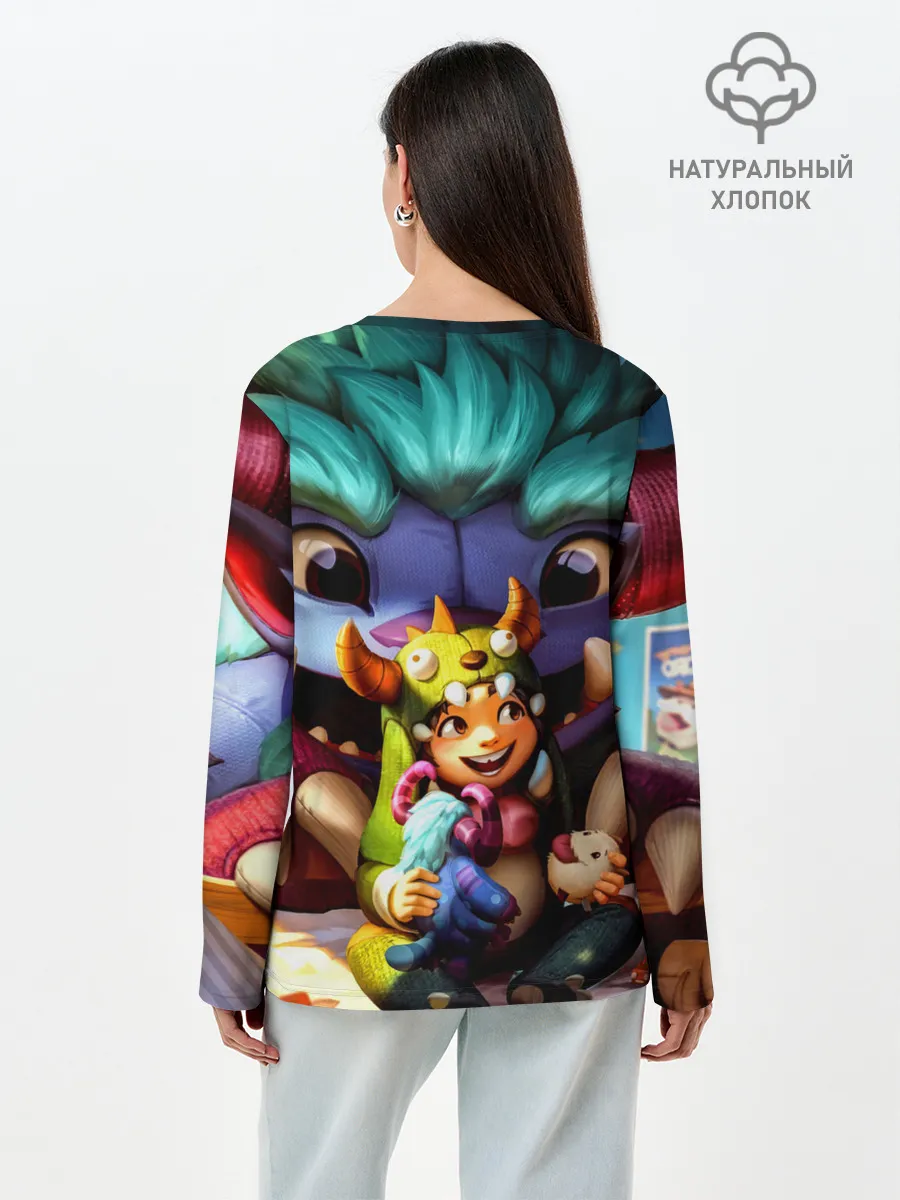 Лонгслив женский. Хлопок / Нуну и Виллумп