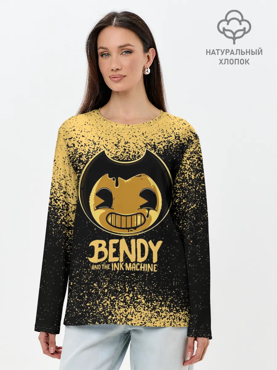 Лонгслив женский. Хлопок / Bendy And The Ink Machine
