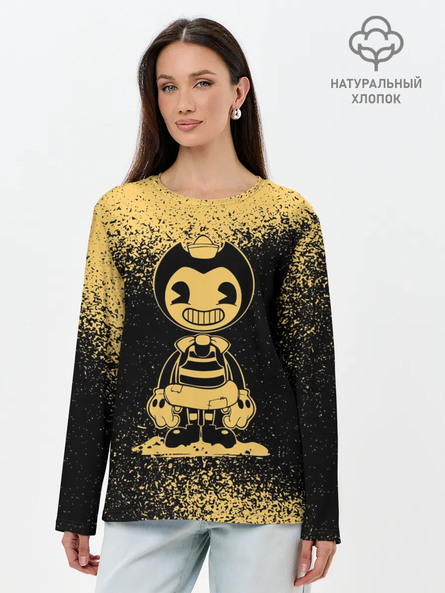 Лонгслив женский. Хлопок / Bendy And The Ink Machine