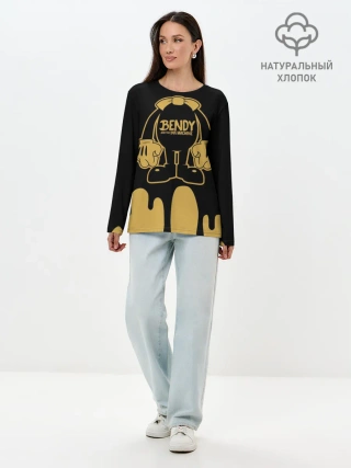 Лонгслив женский. Хлопок / Bendy And The Ink Machine