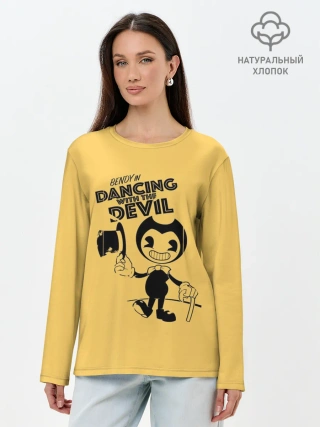 Лонгслив женский. Хлопок / Bendy And The Ink Machine