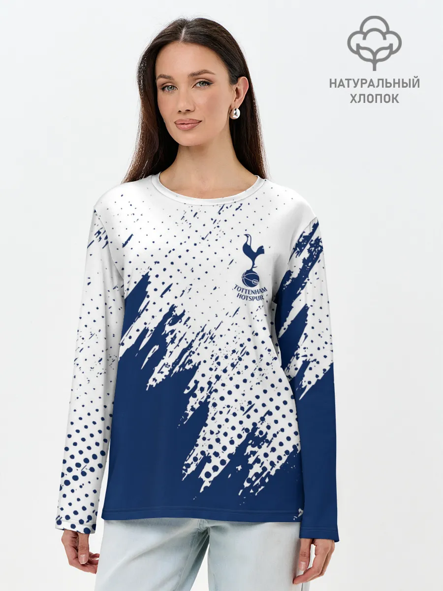 Лонгслив женский. Хлопок / Tottenham Hotspur.