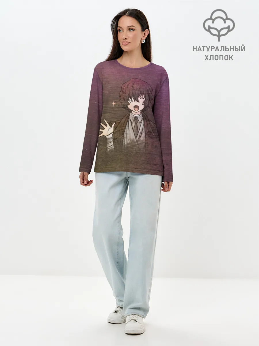 Лонгслив женский. Хлопок / Дазай Осаму