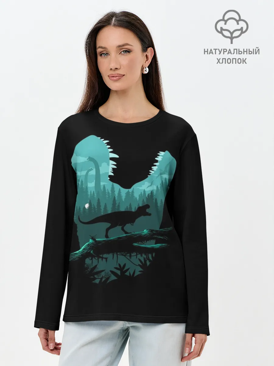 Лонгслив женский. Хлопок / T-Rex