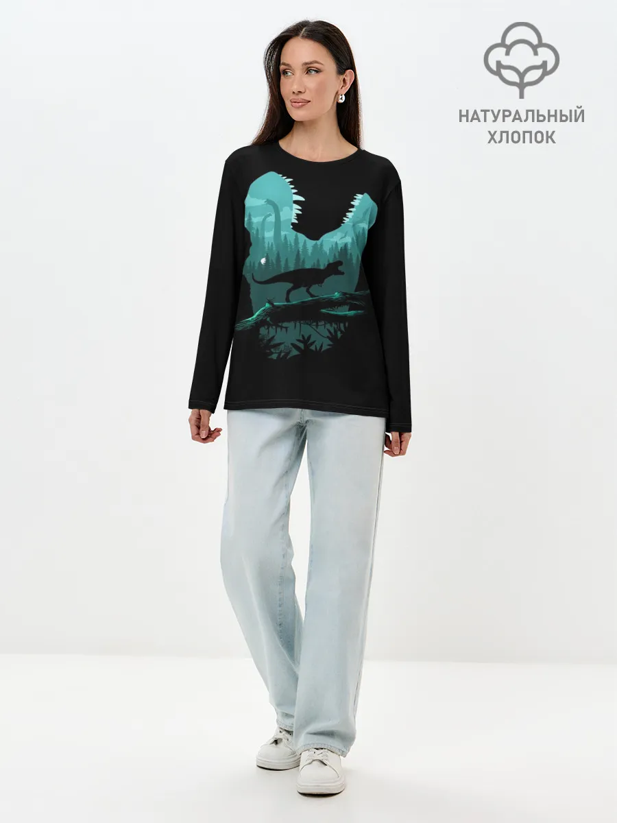 Лонгслив женский. Хлопок / T-Rex
