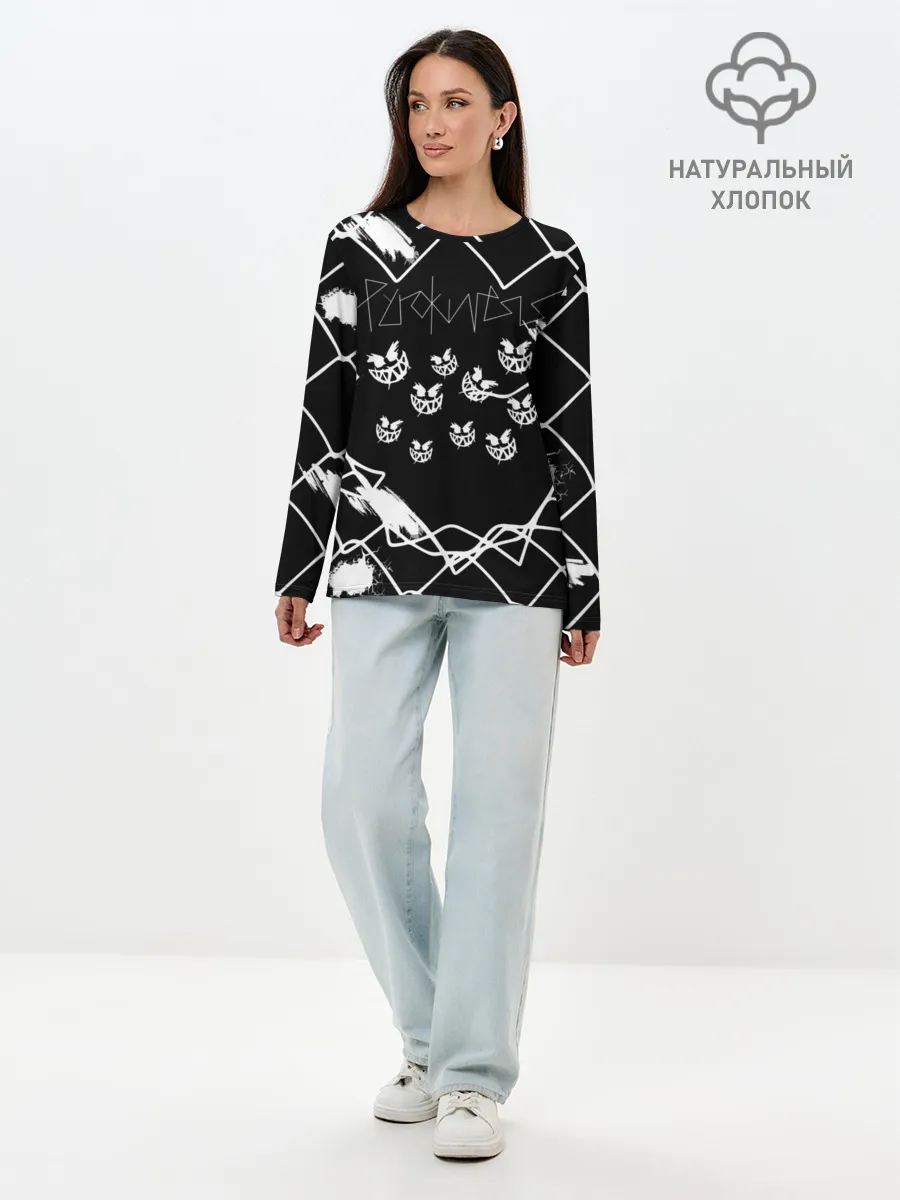 Лонгслив женский. Хлопок / Pyrokinesis.