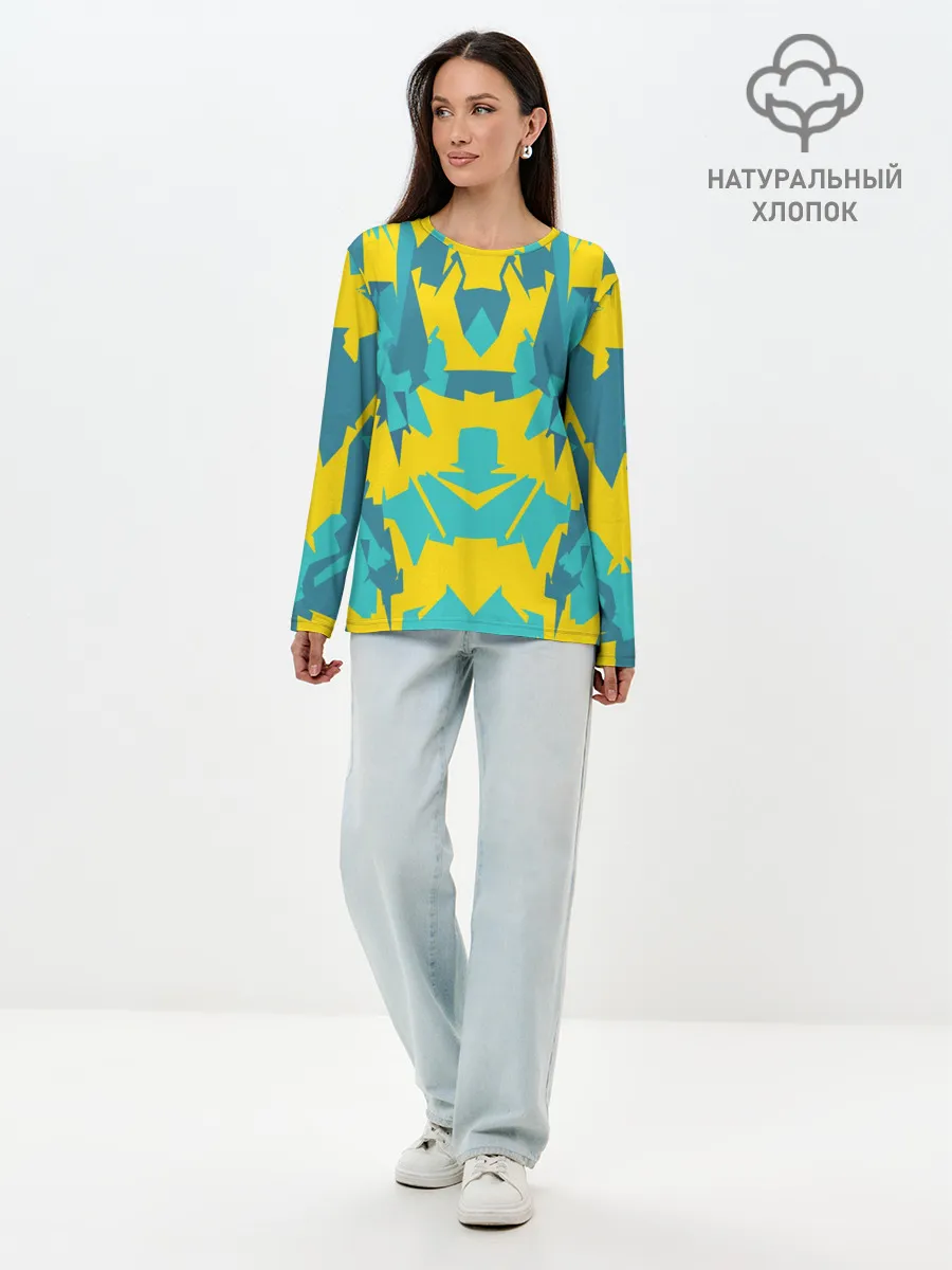 Лонгслив женский. Хлопок / ИГРОВОЙ РАСКРАС