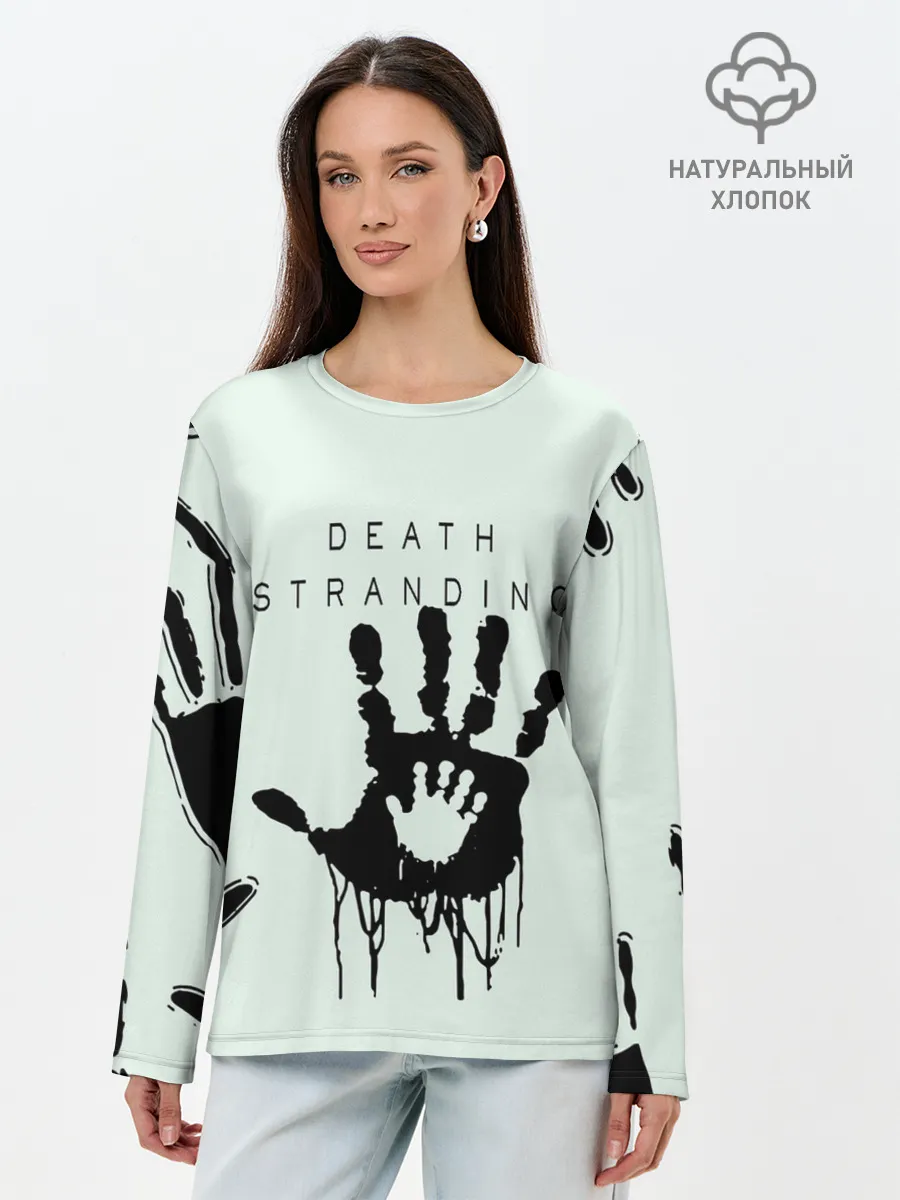 Лонгслив женский. Хлопок / DEATH STRANDING
