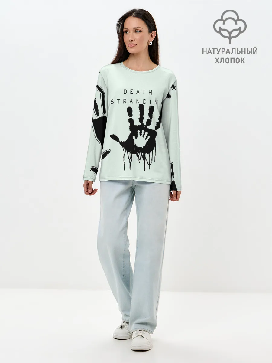 Лонгслив женский. Хлопок / DEATH STRANDING