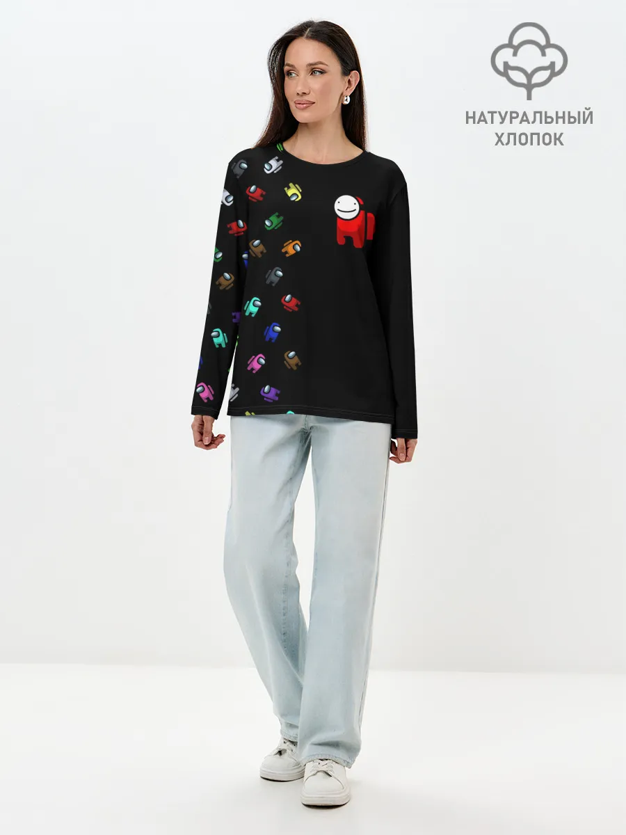 Лонгслив женский. Хлопок / AMONG US - Impostor