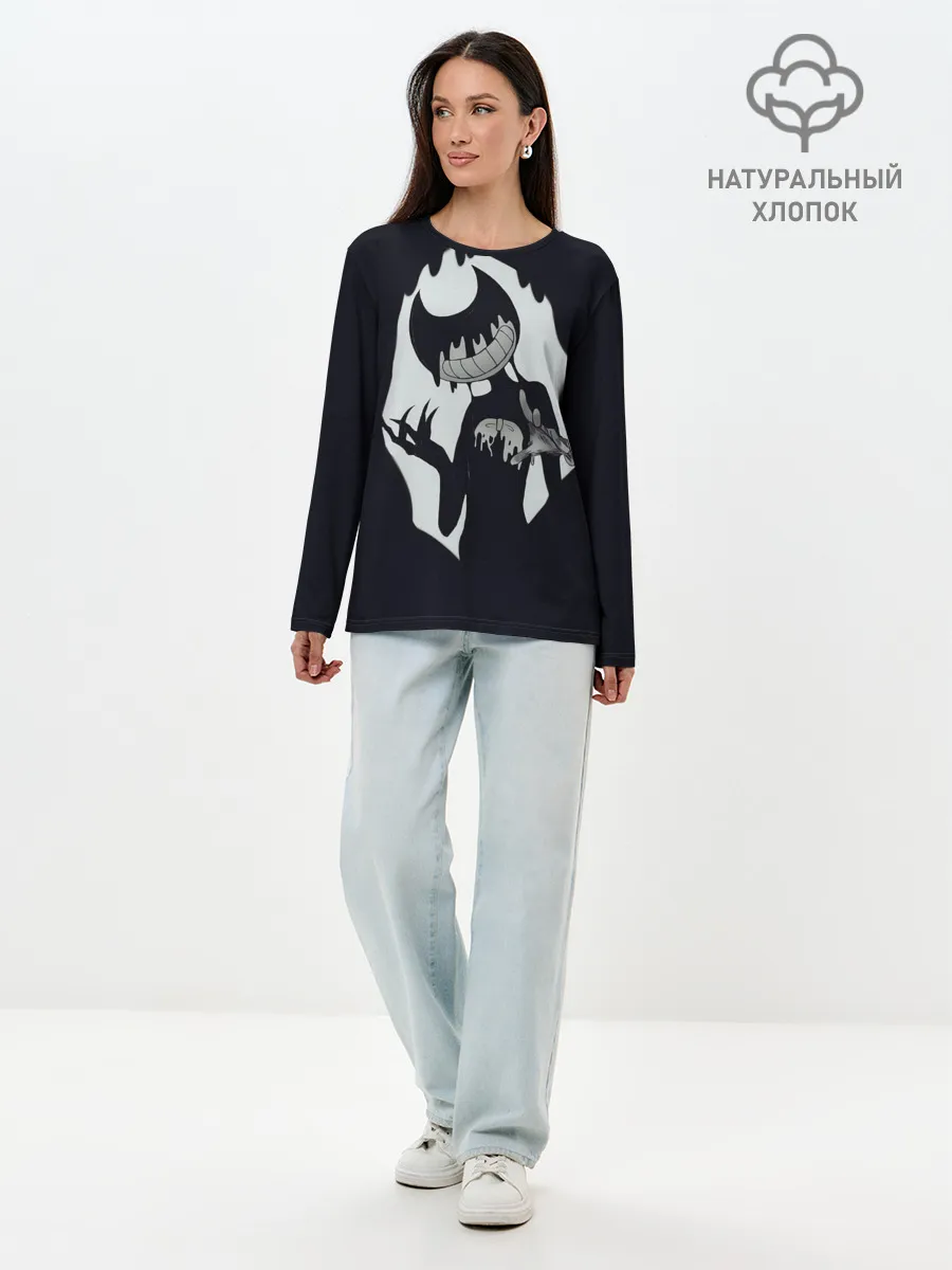 Лонгслив женский. Хлопок / Bendy And The Ink Machine