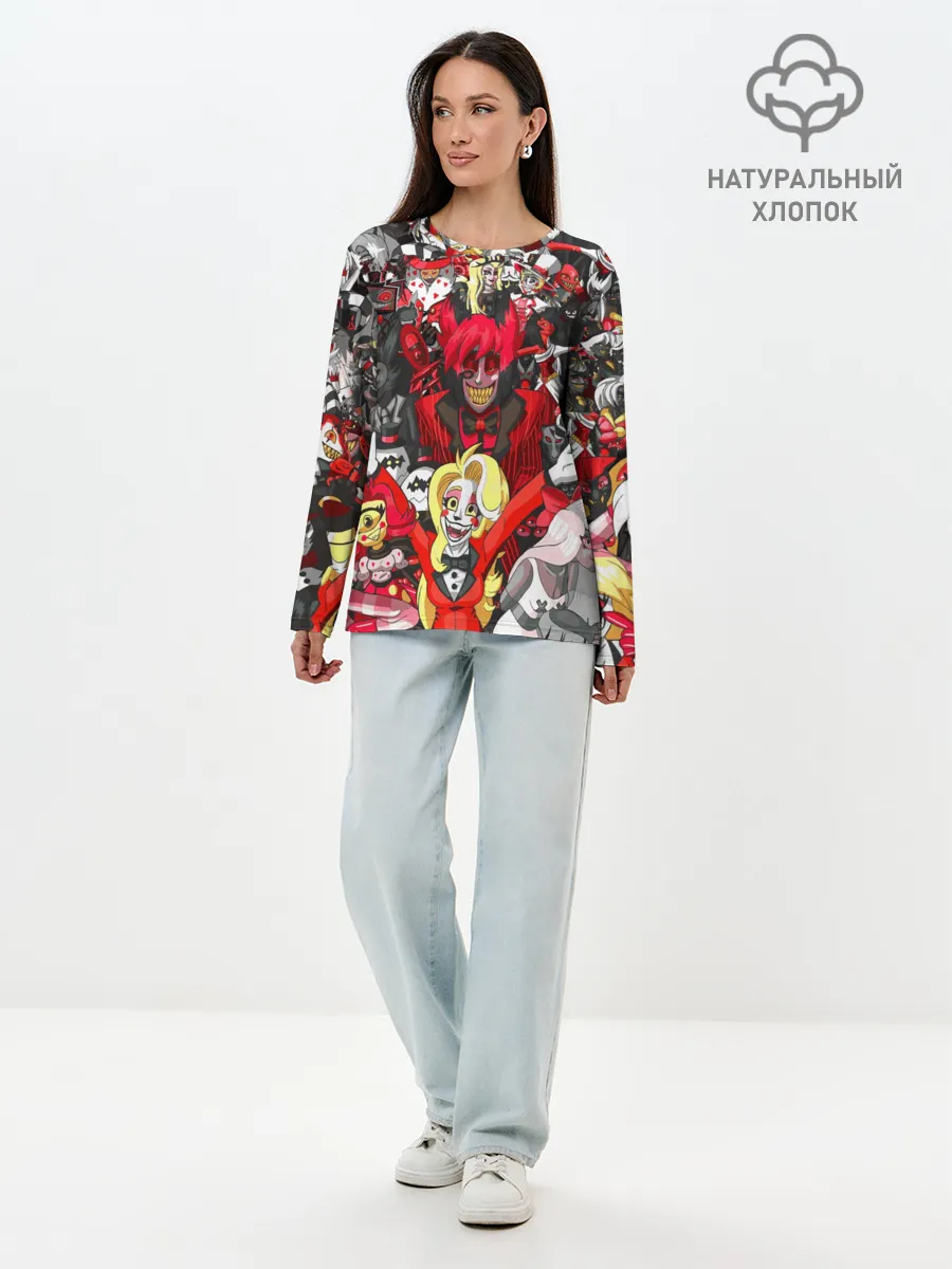 Лонгслив женский. Хлопок / ОТЕЛЬ ХАЗБИН