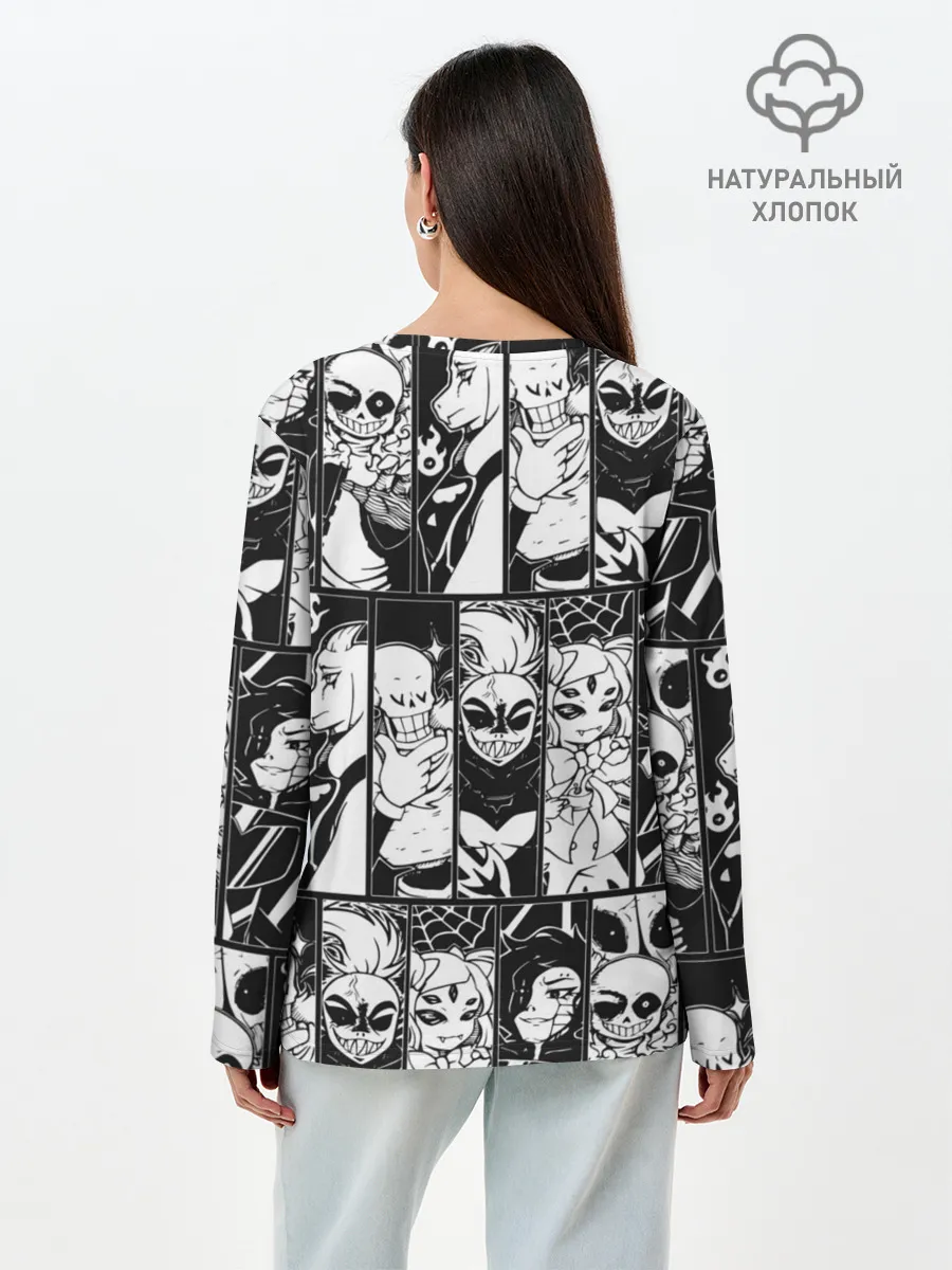 Лонгслив женский. Хлопок / UNDERTALE