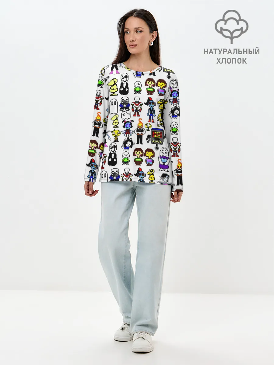 Лонгслив женский. Хлопок / UNDERTALE