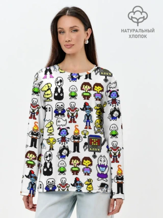Лонгслив женский. Хлопок / UNDERTALE