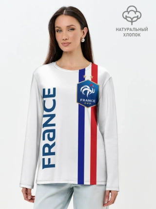 Лонгслив женский. Хлопок / СБОРНАЯ ФРАНЦИЯ