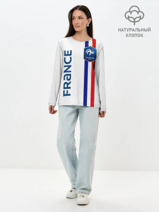 Лонгслив женский. Хлопок / СБОРНАЯ ФРАНЦИЯ