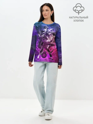 Лонгслив женский. Хлопок / Дазай и Чуя