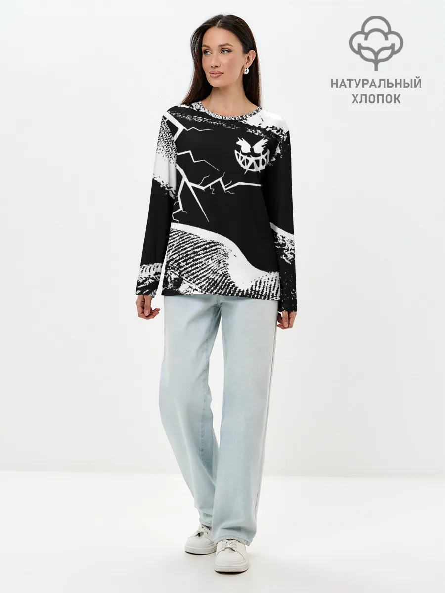 Лонгслив женский. Хлопок / Pyrokinesis.