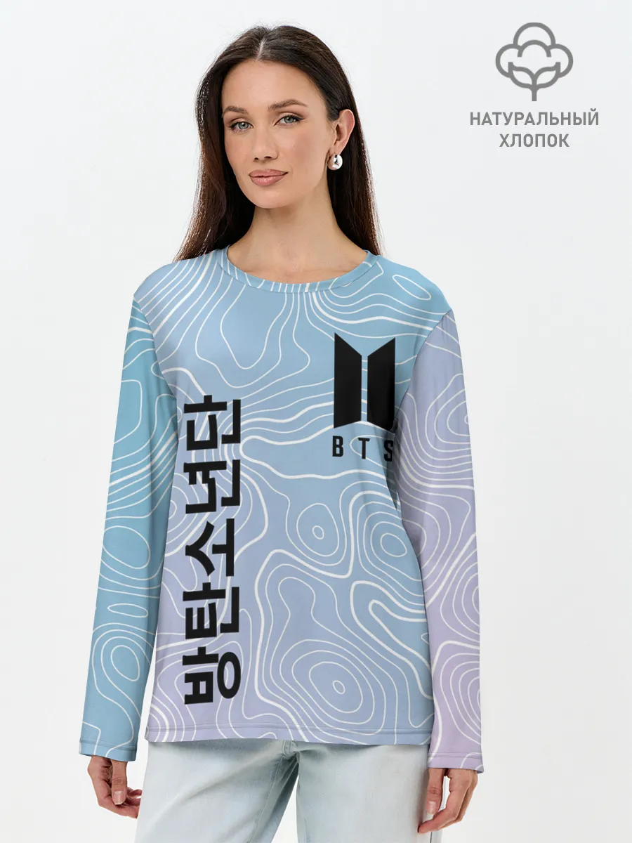 Лонгслив женский. Хлопок / BTS / БТС.