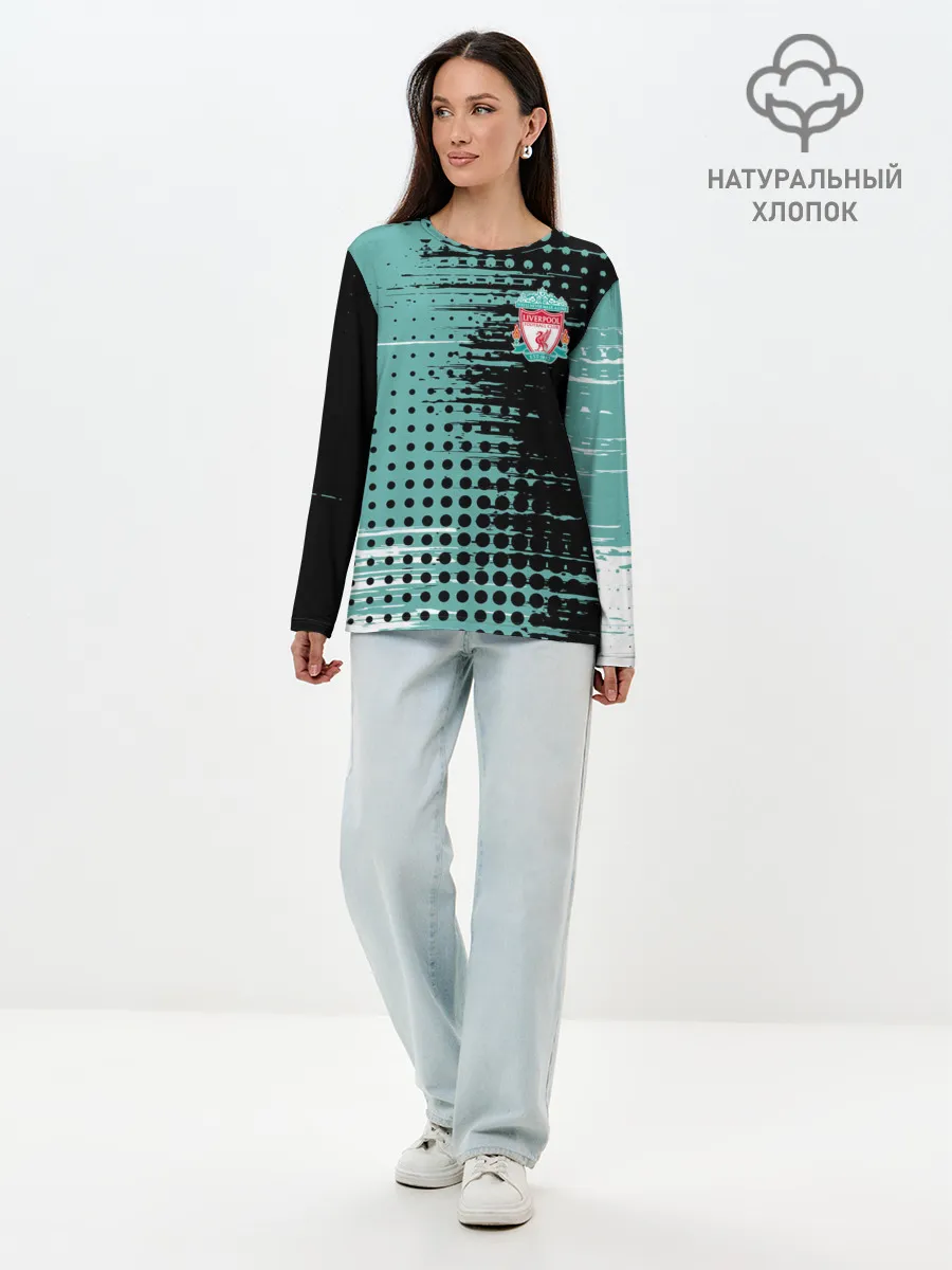 Лонгслив женский. Хлопок / Liverpool / Ливерпуль.
