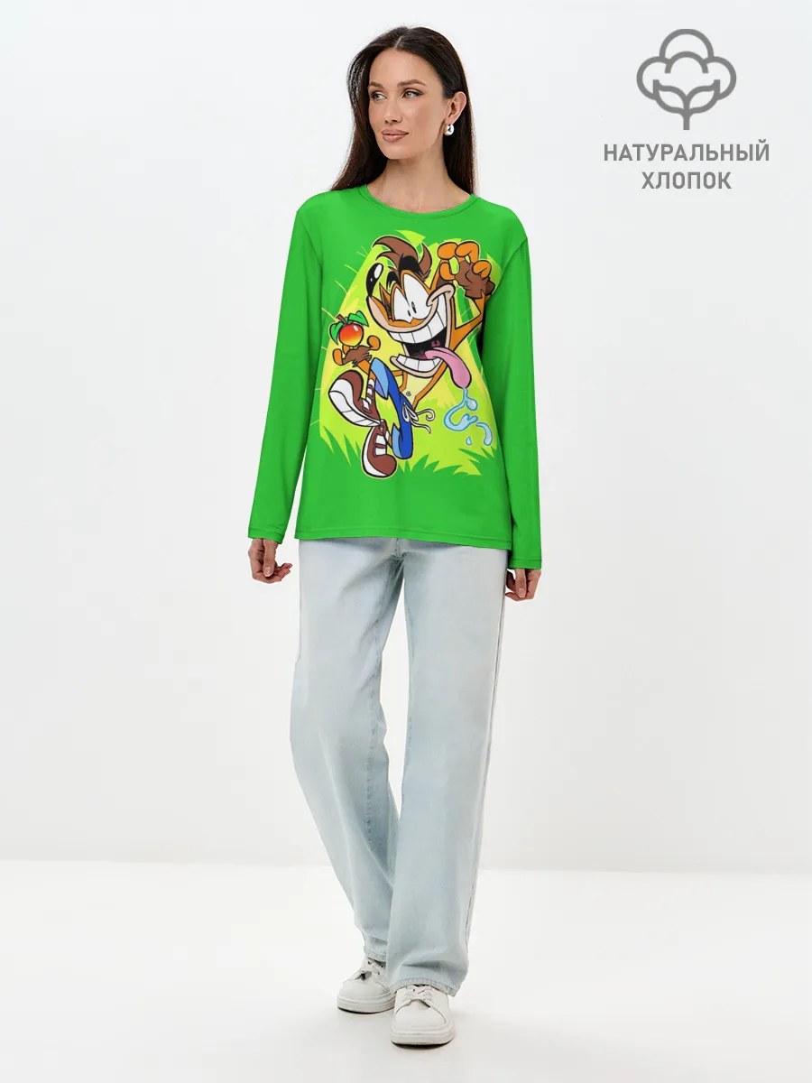 Лонгслив женский. Хлопок / CRASH BANDICOOT