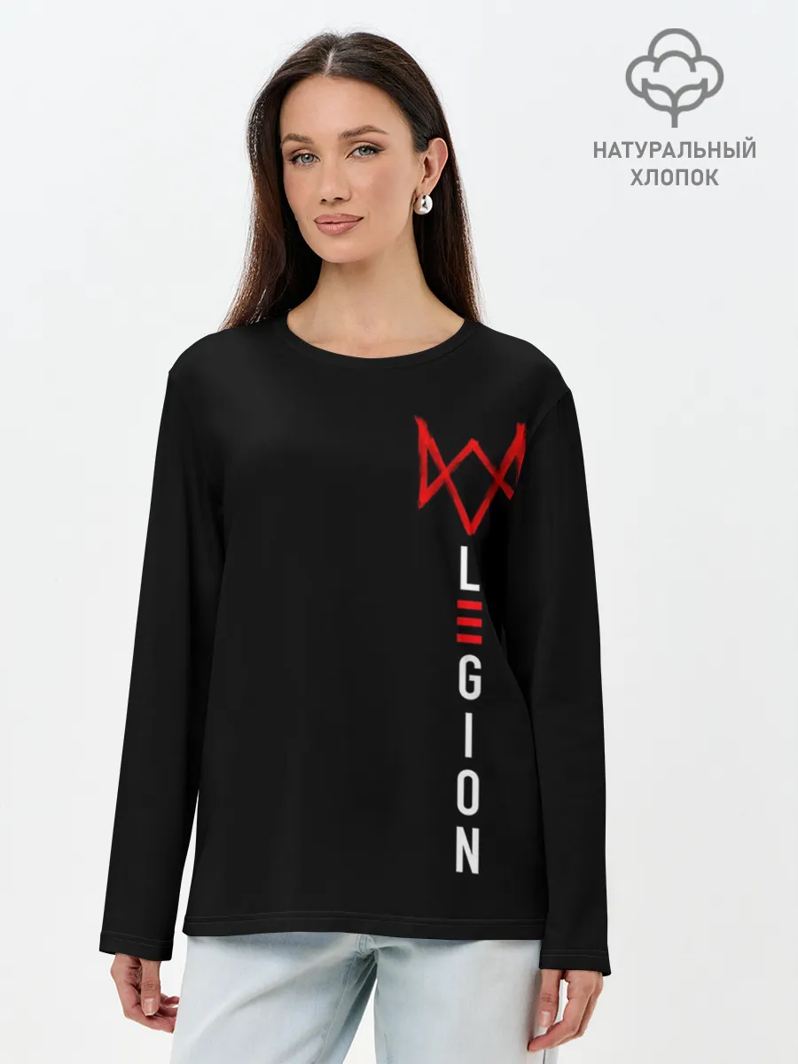 Лонгслив женский. Хлопок / Watch Dogs: Legion