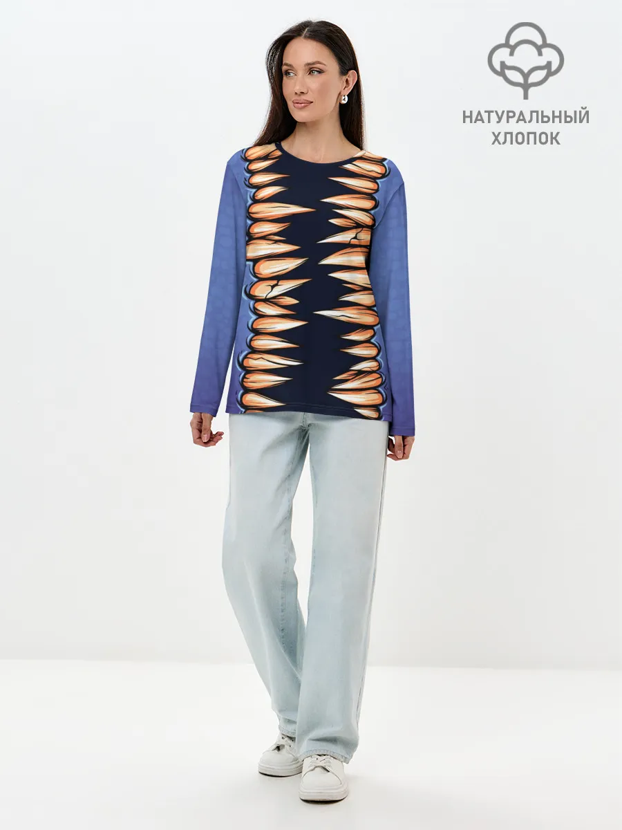 Лонгслив женский. Хлопок / кусь