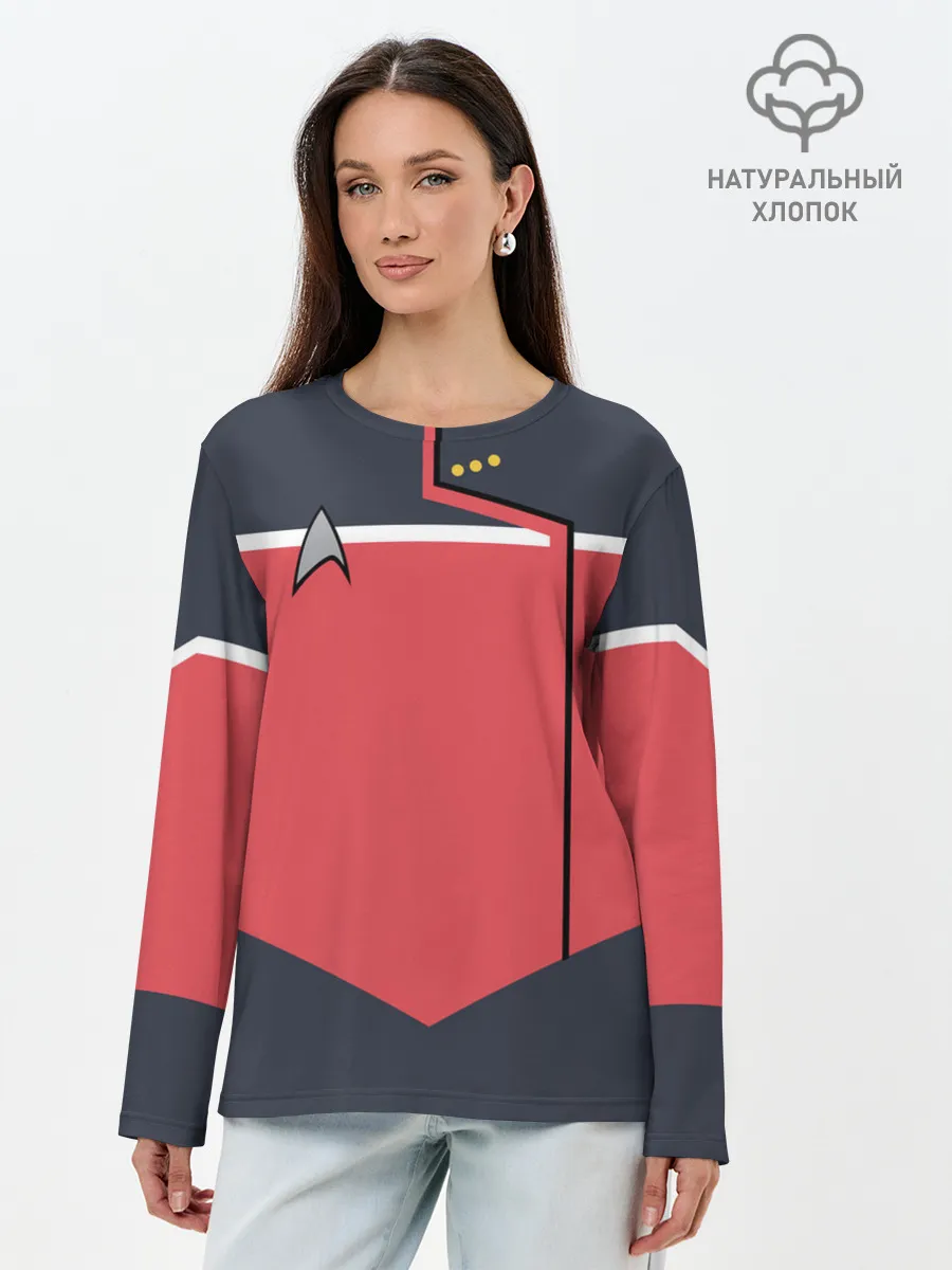 Лонгслив женский. Хлопок / Звездный костюм № 1