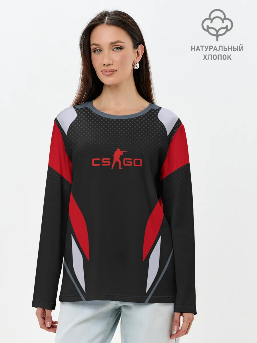 Лонгслив женский. Хлопок / CS GO