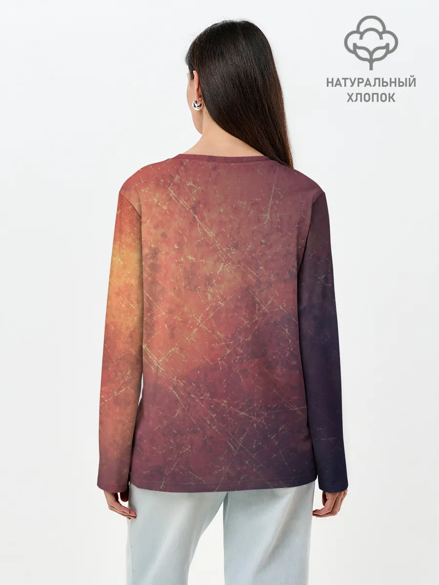 Лонгслив женский. Хлопок / Символ года 2021 Бык