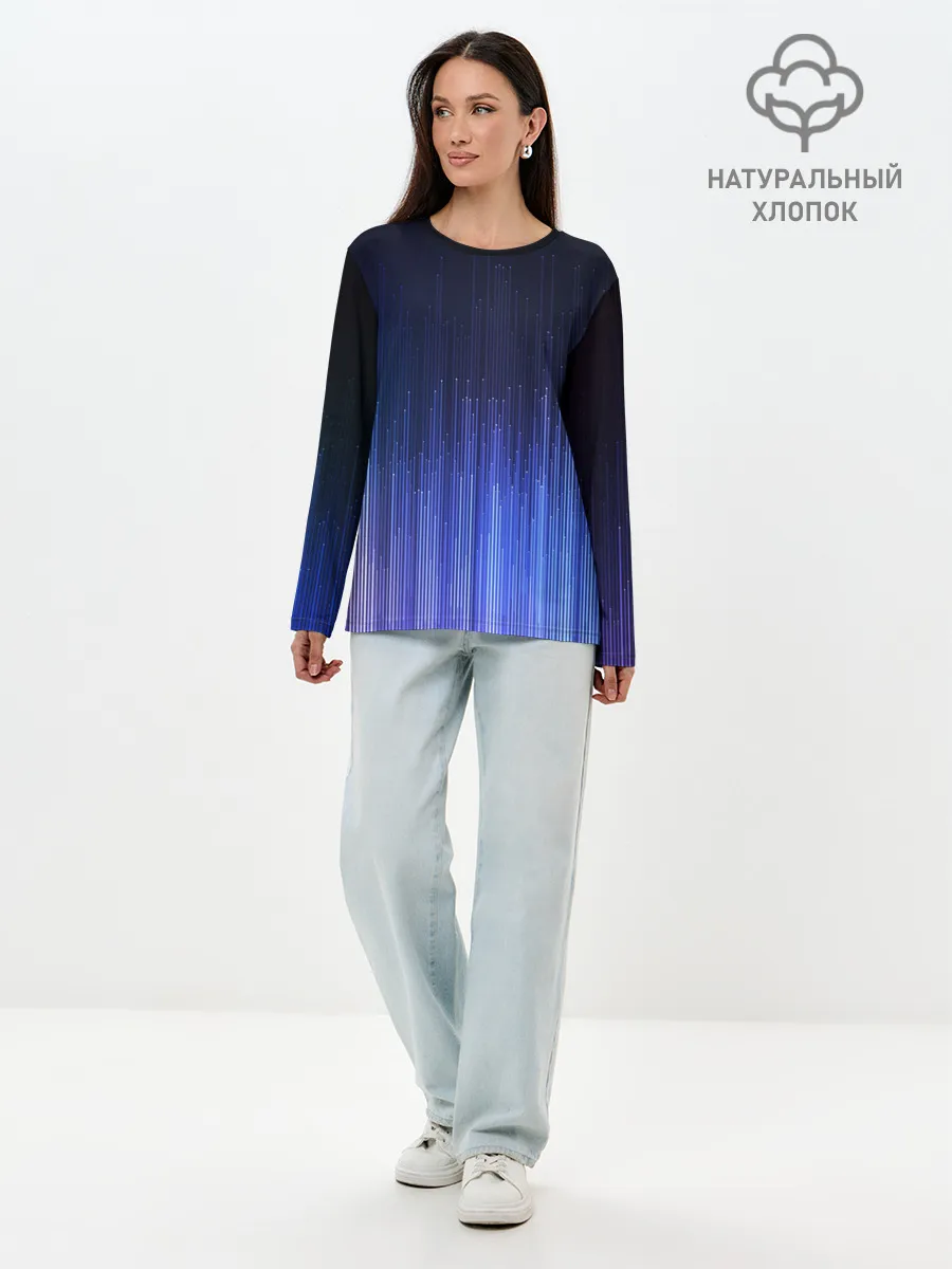 Лонгслив женский. Хлопок / Эквалайзер настроения | Mood Equalizer