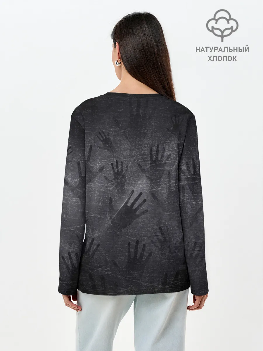 Лонгслив женский. Хлопок / ЛАДОНИ УШЕДШИХ