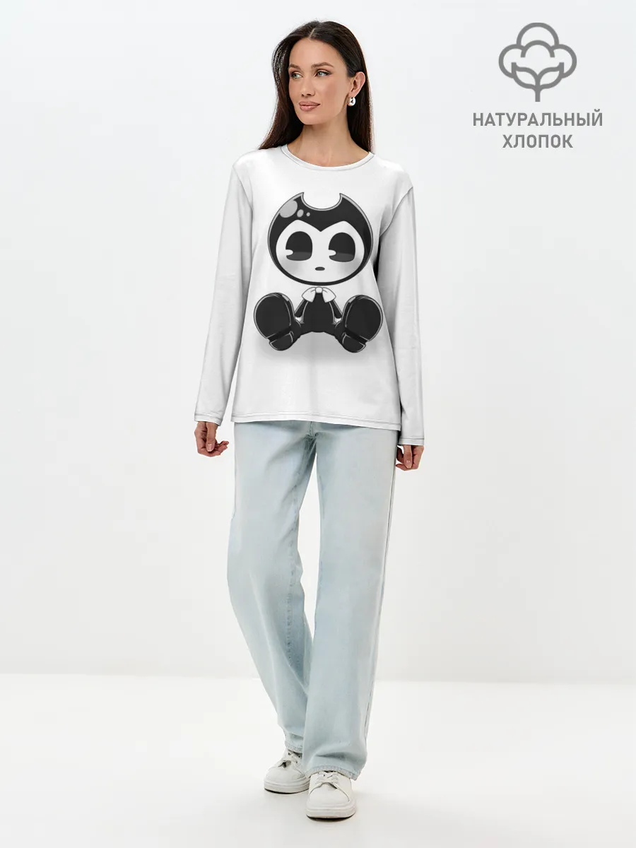 Лонгслив женский. Хлопок / Bendy And The Ink Machine