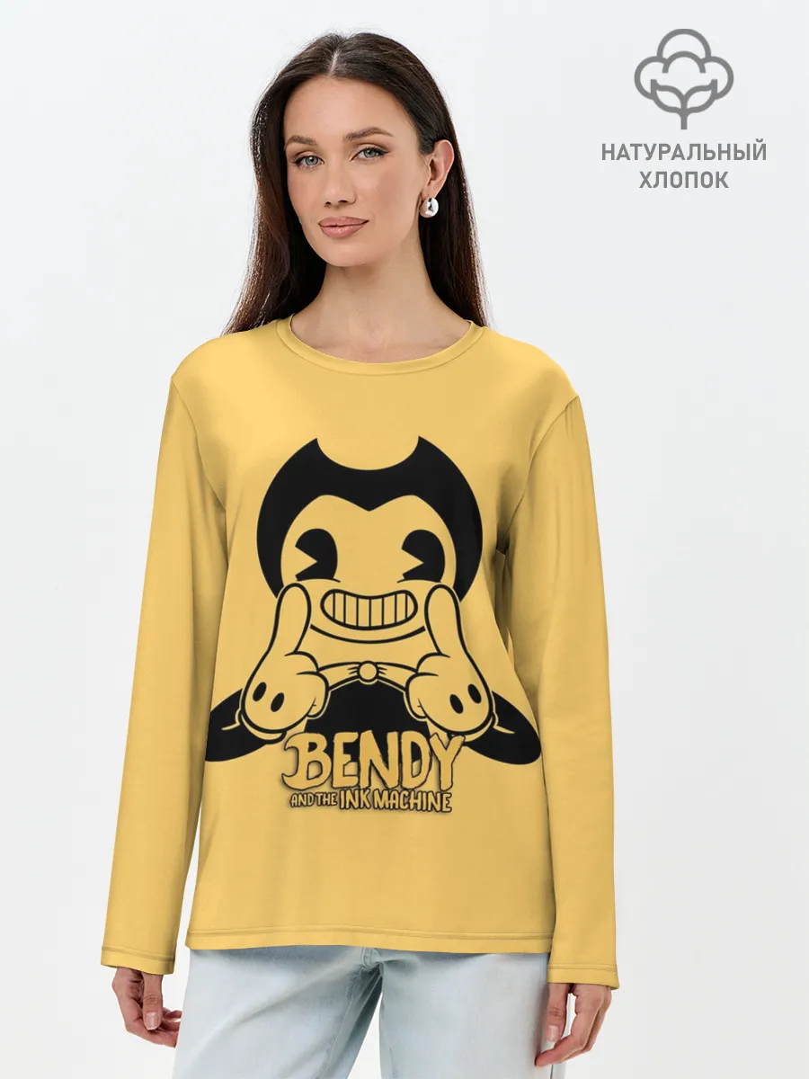 Лонгслив женский. Хлопок / Bendy And The Ink Machine