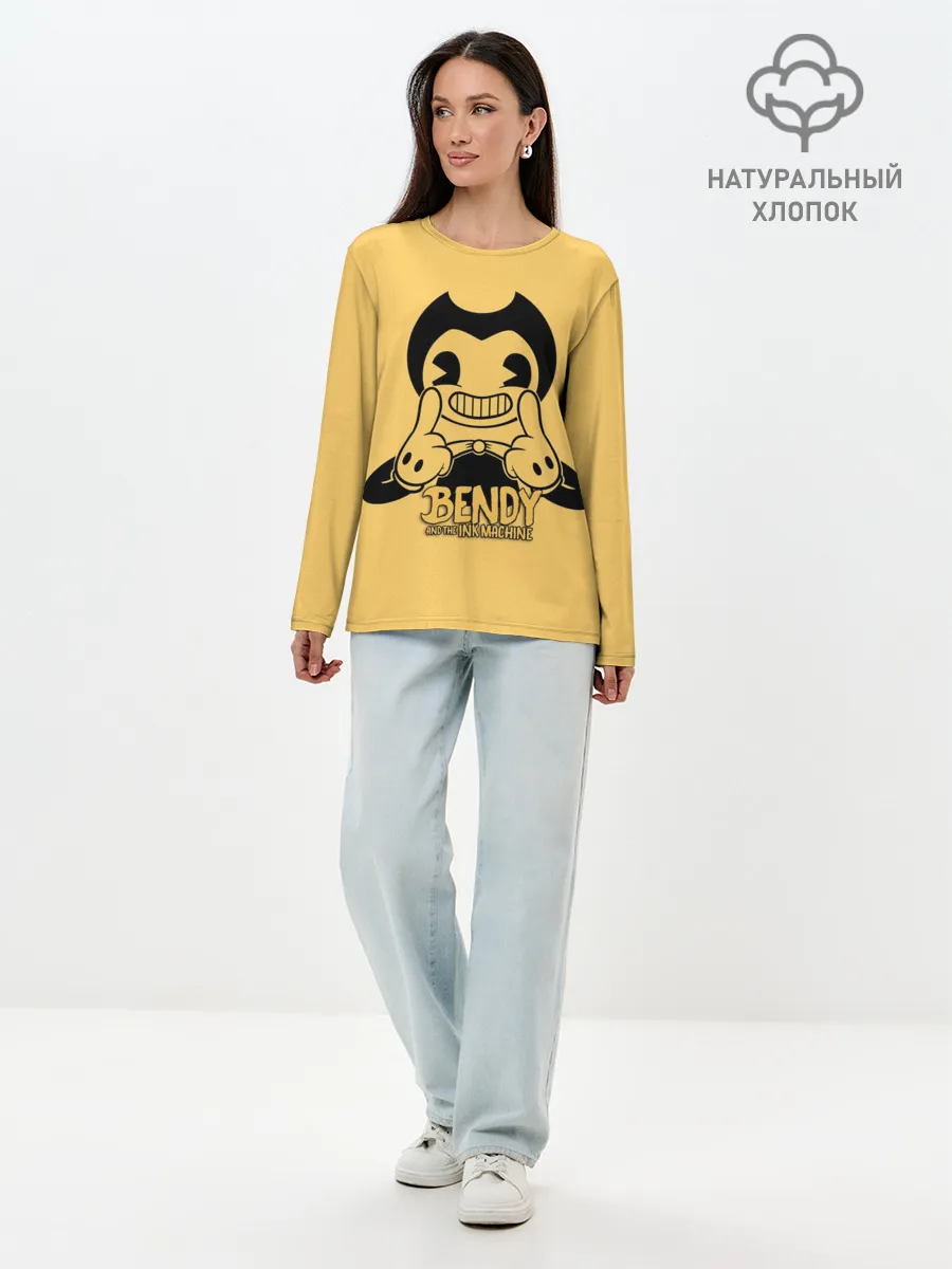 Лонгслив женский. Хлопок / Bendy And The Ink Machine