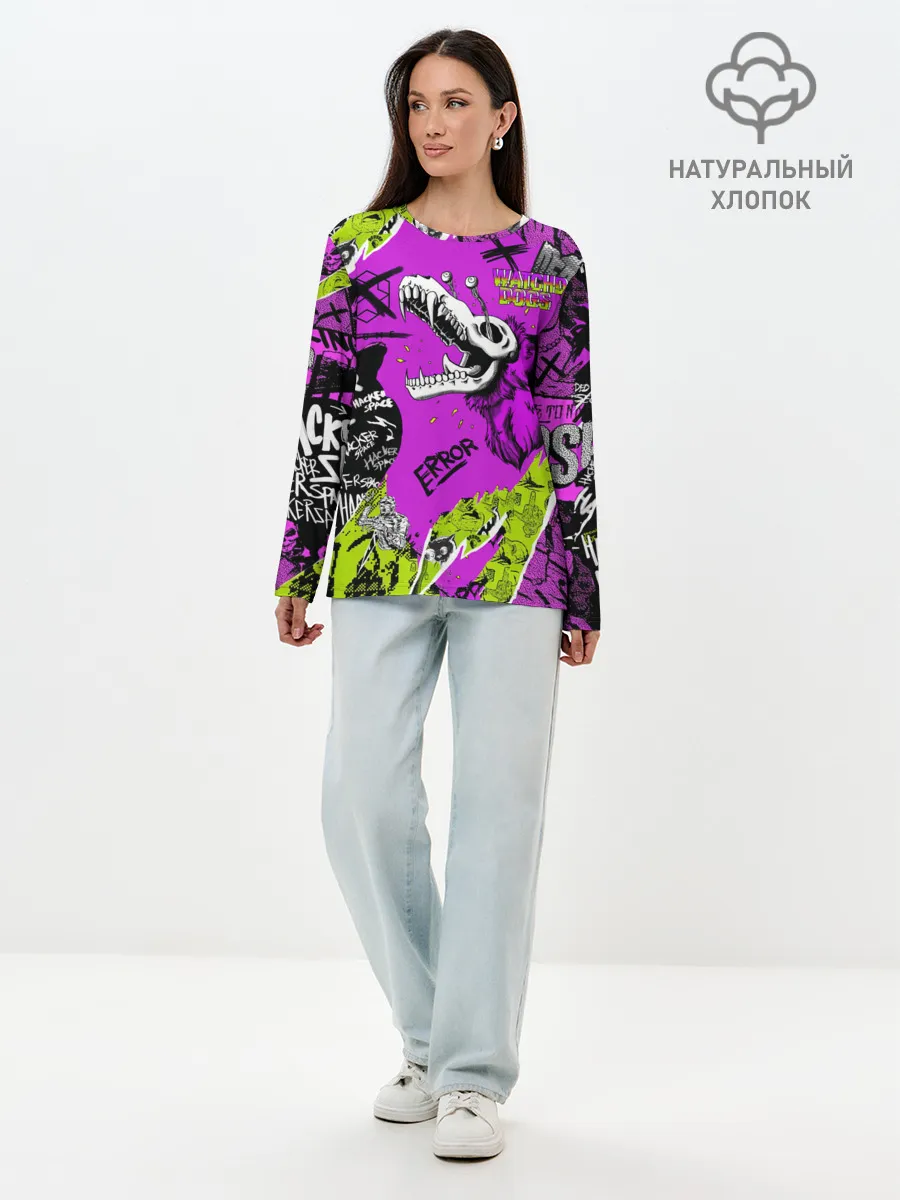Лонгслив женский. Хлопок / Watch Dogs: Legion