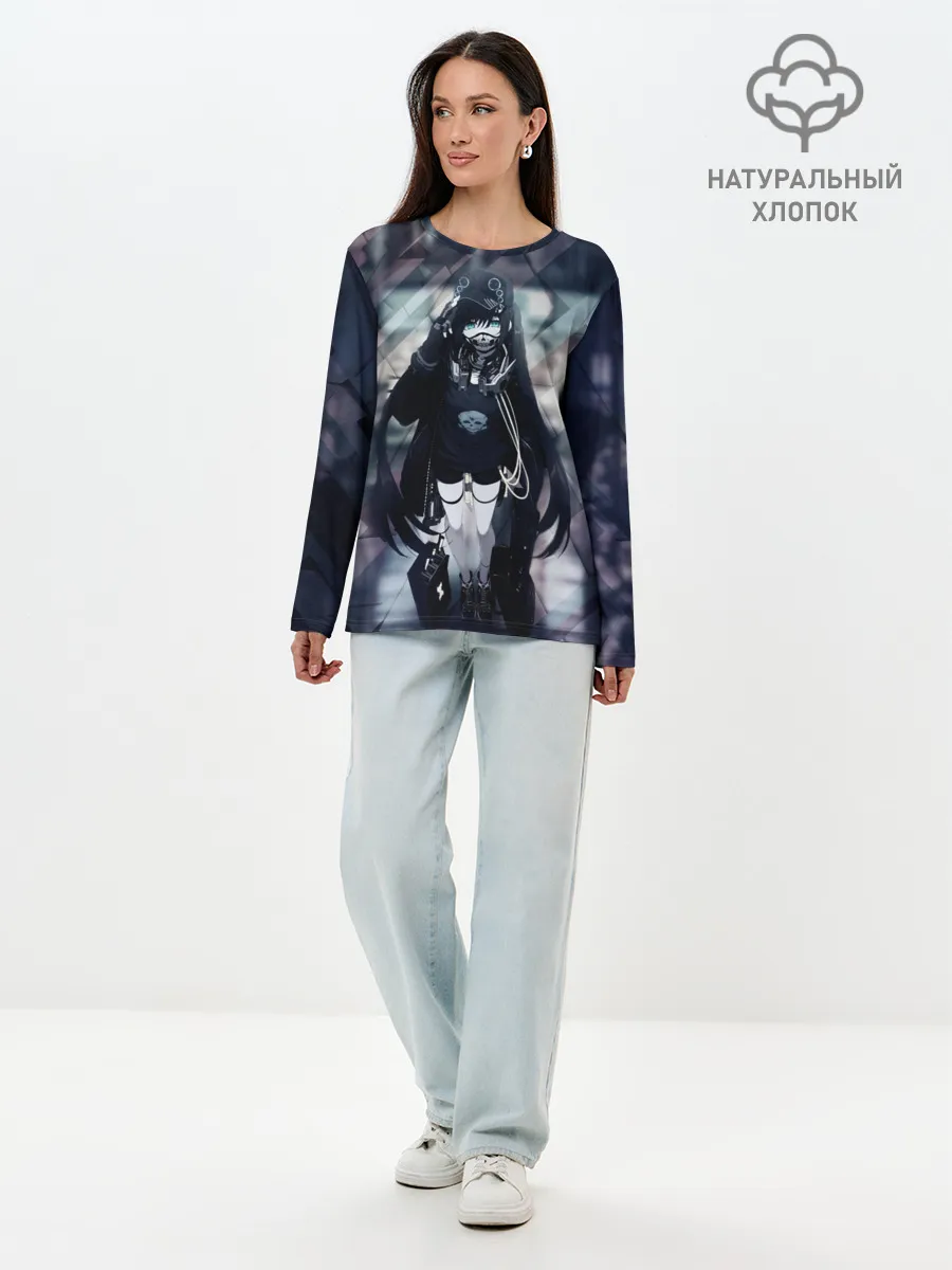 Лонгслив женский. Хлопок / Anime Cyber