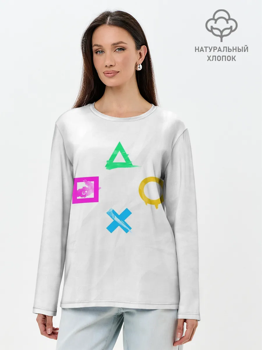 Лонгслив женский. Хлопок / GAMEPAD