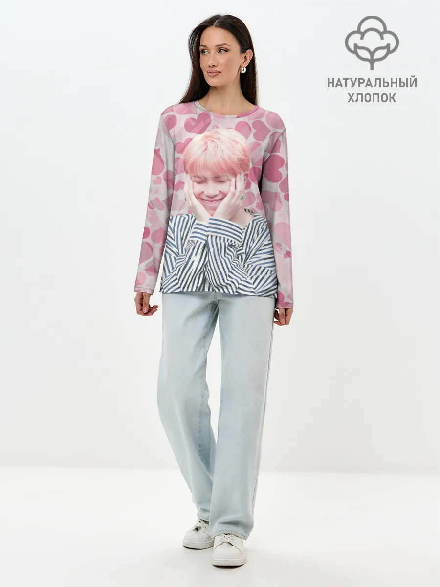 Лонгслив женский. Хлопок / BTS