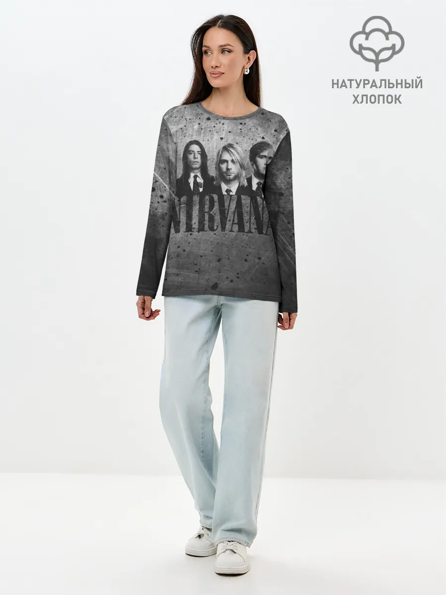 Лонгслив женский. Хлопок / Нирвана