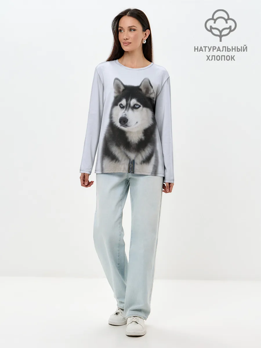 Лонгслив женский. Хлопок / ХАСКИ