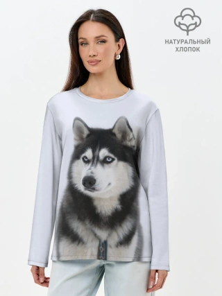 Лонгслив женский. Хлопок / ХАСКИ