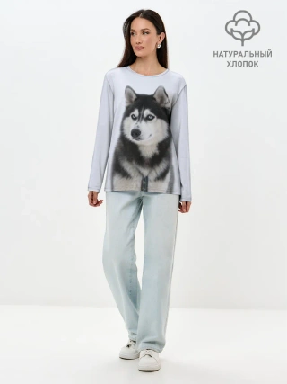 Лонгслив женский. Хлопок / ХАСКИ