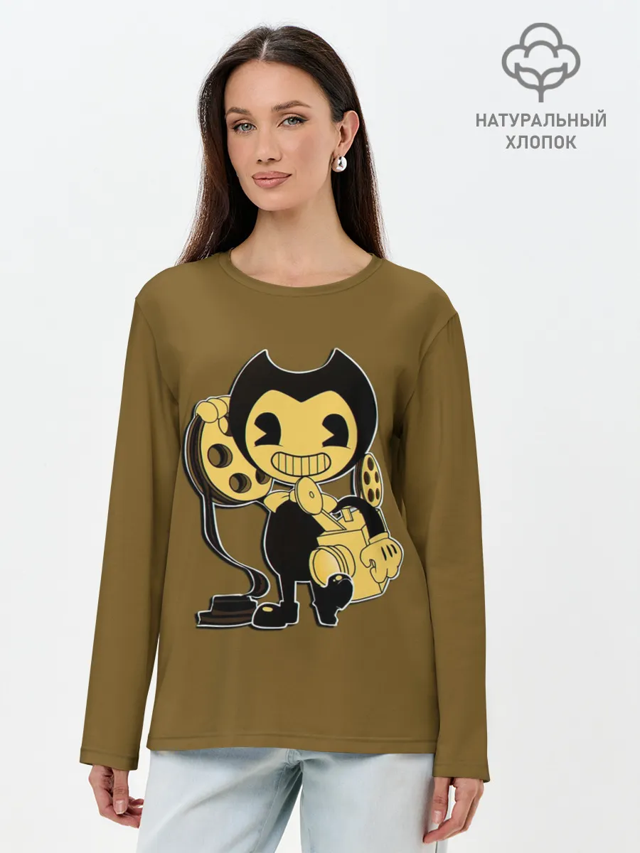Лонгслив женский. Хлопок / Bendy And The Ink Machine