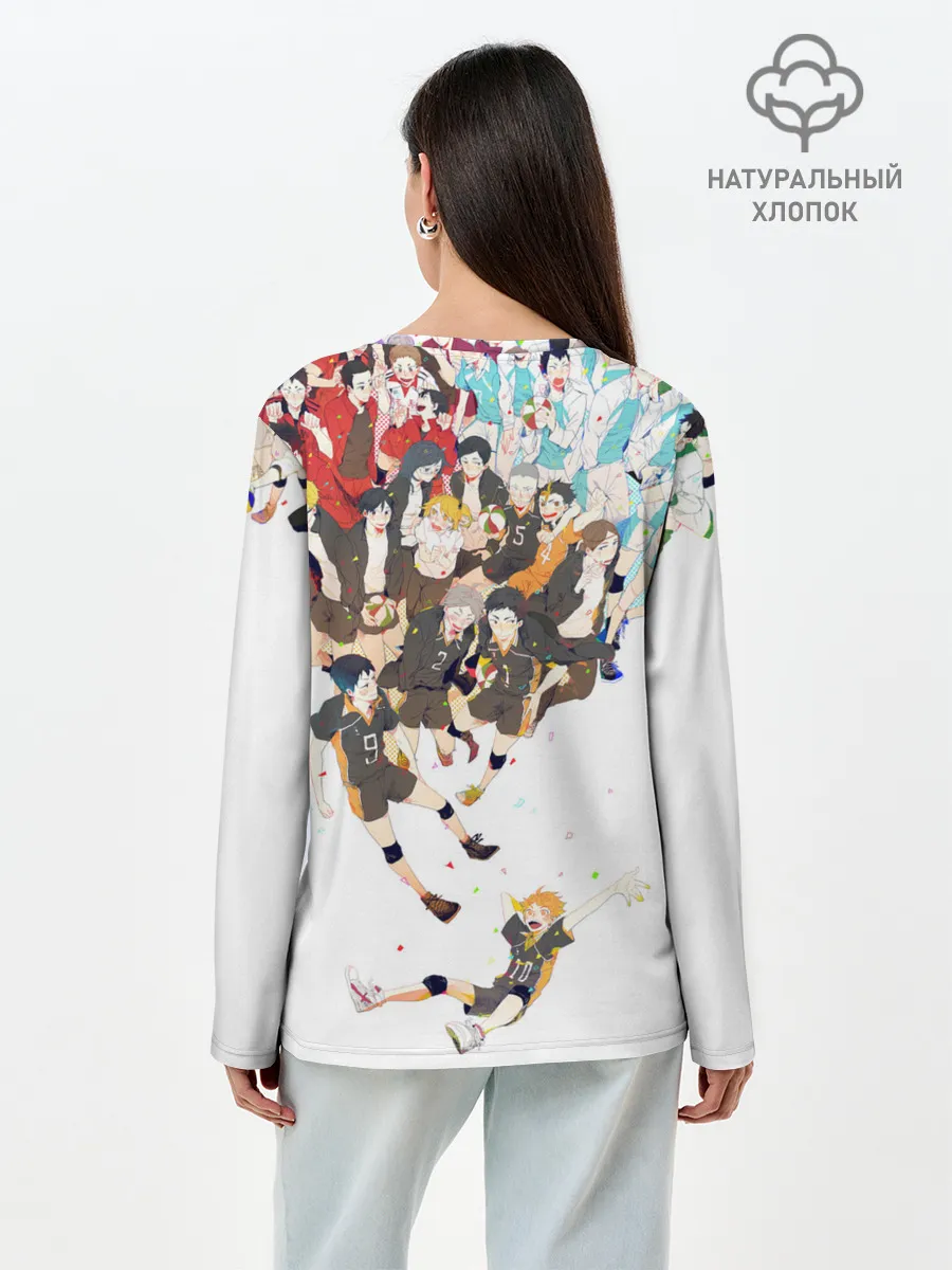 Лонгслив женский. Хлопок / Все герои Haikyuu