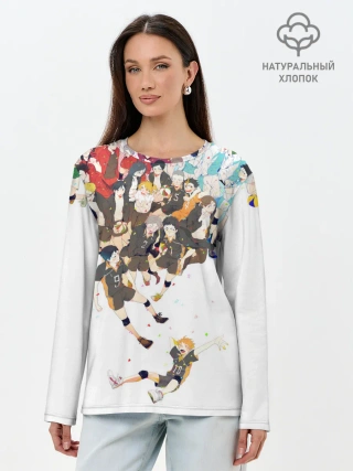 Лонгслив женский. Хлопок / Все герои Haikyuu