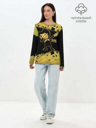 Лонгслив женский. Хлопок / BENDY AND THE INK MACHINE.