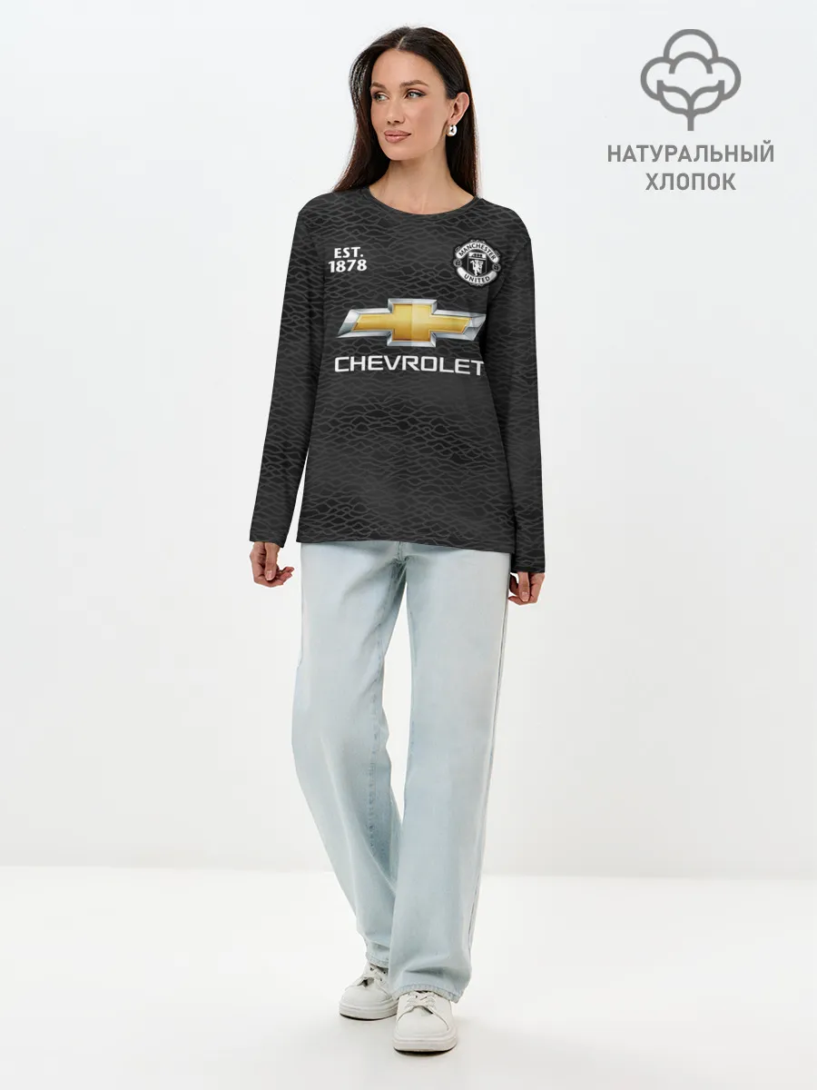 Лонгслив женский. Хлопок / MANCHESTER UNITED 20/21 - AWAY