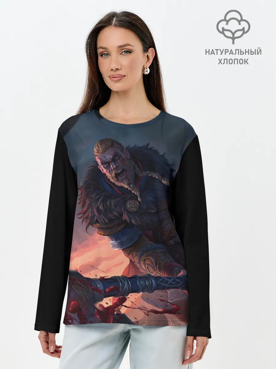 Лонгслив женский. Хлопок / ASSASSINS CREED VALHALLA